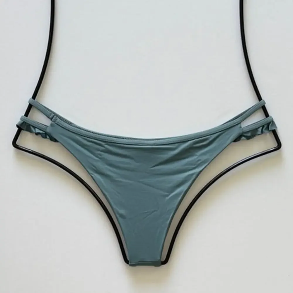 L*Space Swim Zephyr Bitsy Bikini Bottom – Strappy Swimwear - Slated Glass - M